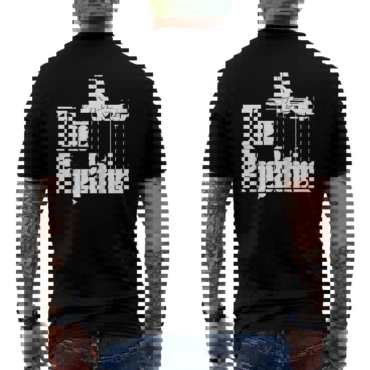 The Pipefather - Plumber Plumbing Handyman Pipe Fitter Raglan Baseball Tee Men's Back Print T-shirt