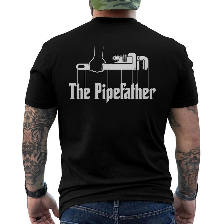 The Pipefather - Plumber Plumbing Men's Back Print T-shirt