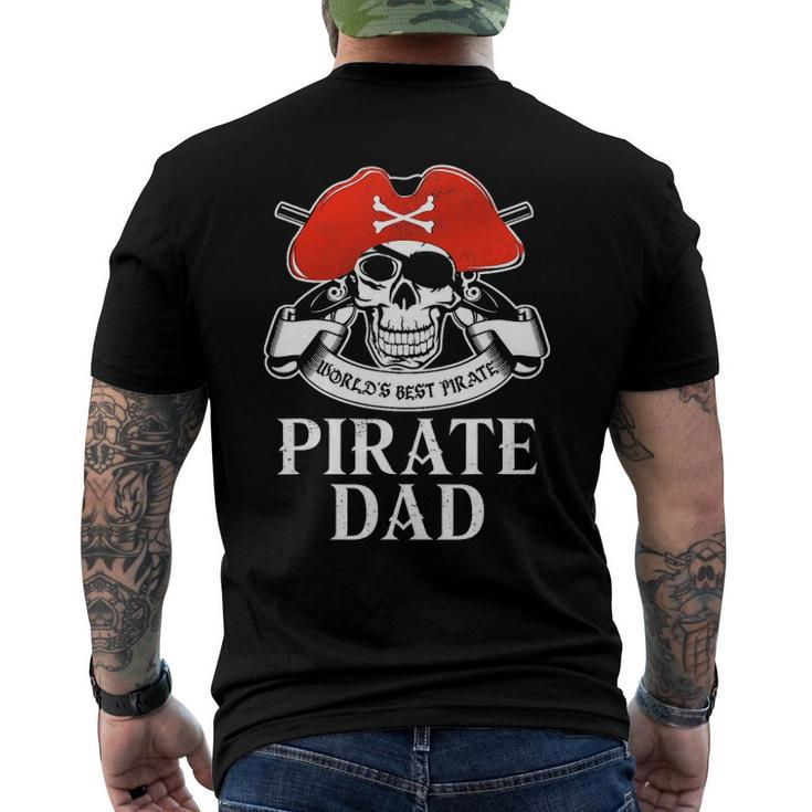Mens Pirate Dad Worlds Best Pirate Men's Back Print T-shirt