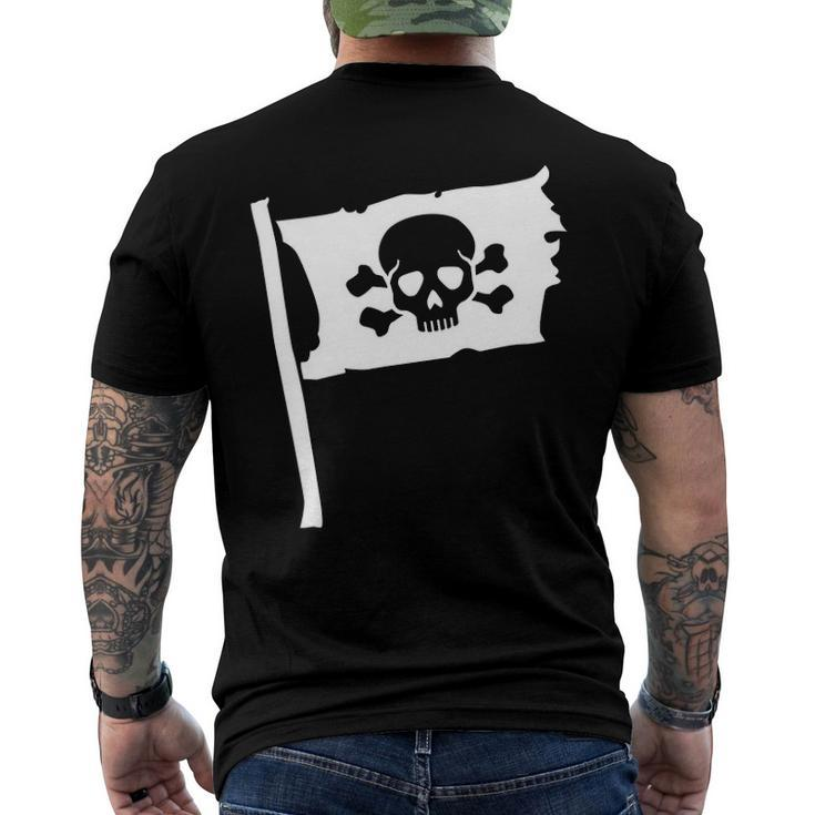 Pirate Flag Skull Crossed Bone Halloween Costume Men's Back Print T-shirt