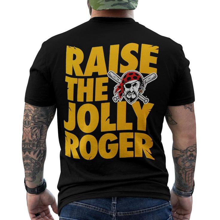 Pirates Raise The Jolly Roger Men's Crewneck Short Sleeve Back Print T-shirt