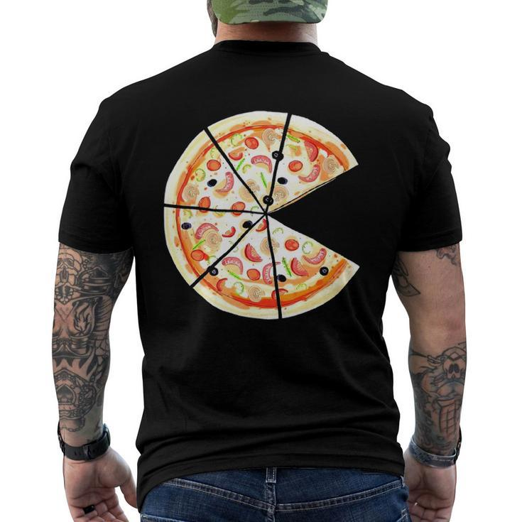Pizza Pie And Slice Dad And Son Matching Pizza Father’S Day Men's Crewneck Short Sleeve Back Print T-shirt