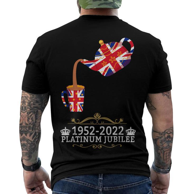 Platinum Jubilee 2022 Union Jack For Kids & Jubilee Teapot Men's Back Print T-shirt