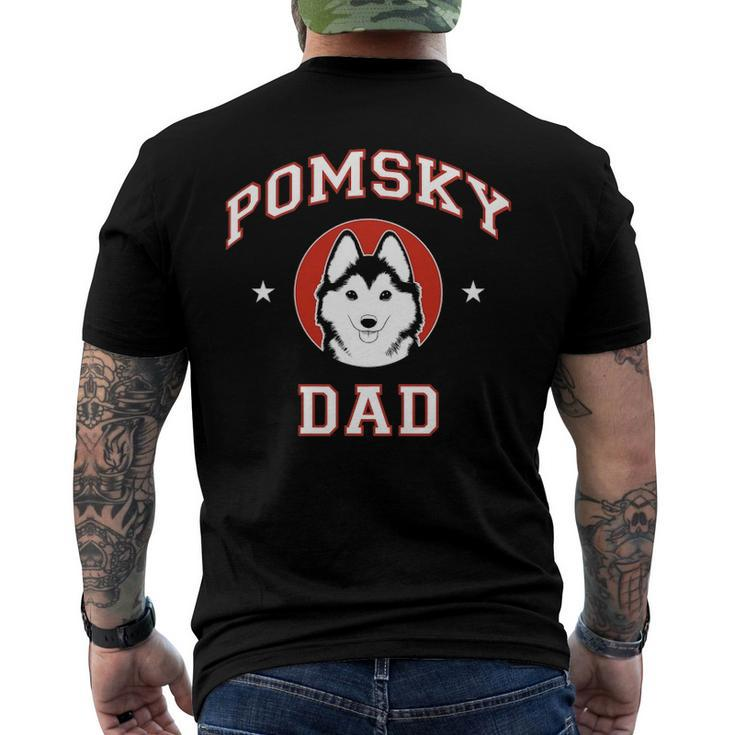 Pomsky Dad Pomsky Dad Mix Breed Dog Men's Back Print T-shirt