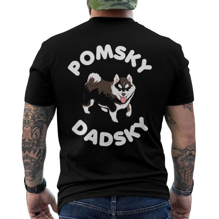 Pomsky Dadsky For Dog Pet Dad Fathers Day Men's Back Print T-shirt