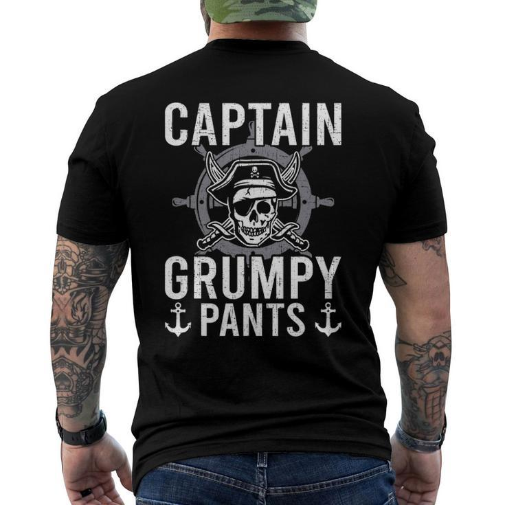 Pontoon Captain Grumpy Pants Pontooning Men's Back Print T-shirt