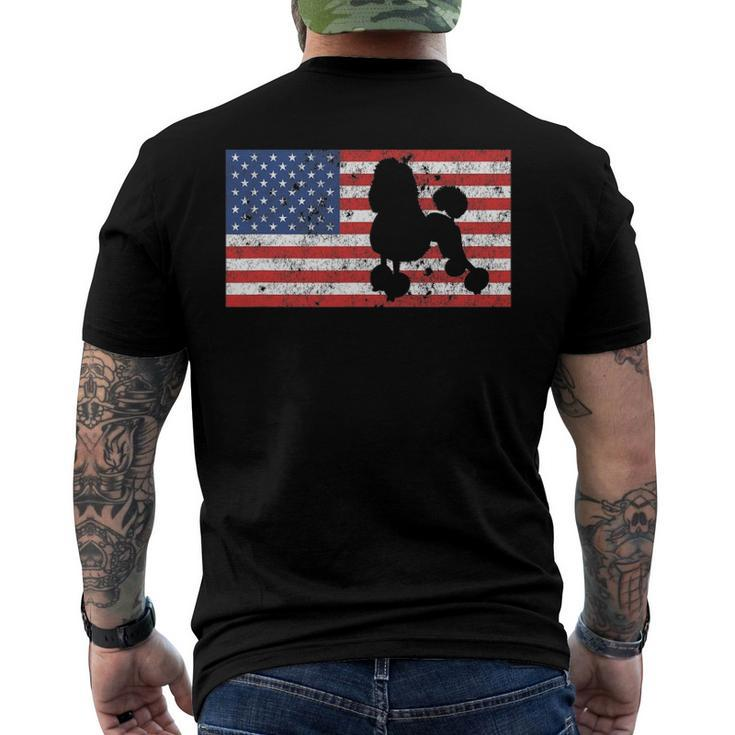 Poodle S Poodle 4Th Of July Flag America Men's Back Print T-shirt