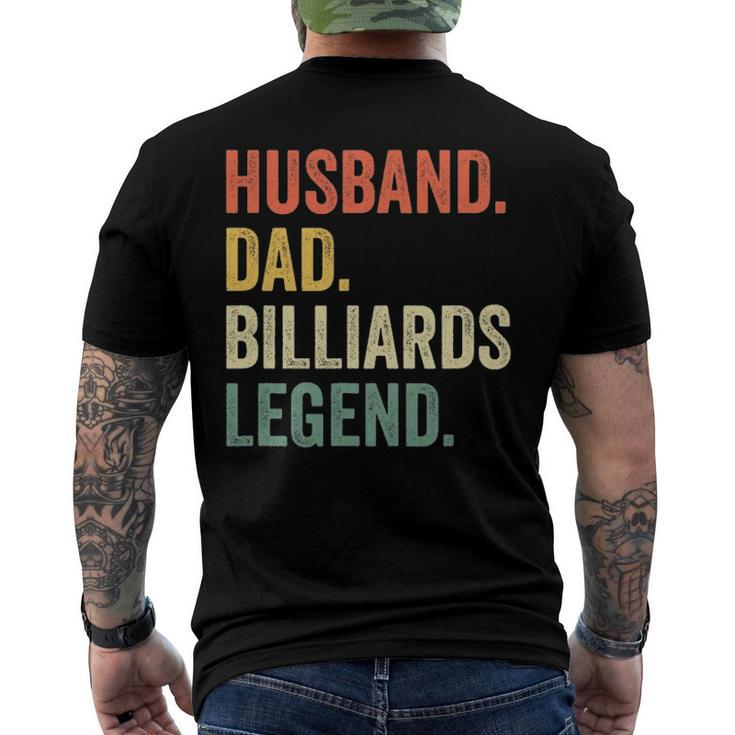 Mens Pool Player Husband Dad Billiards Legend Vintage Men's Back Print T-shirt