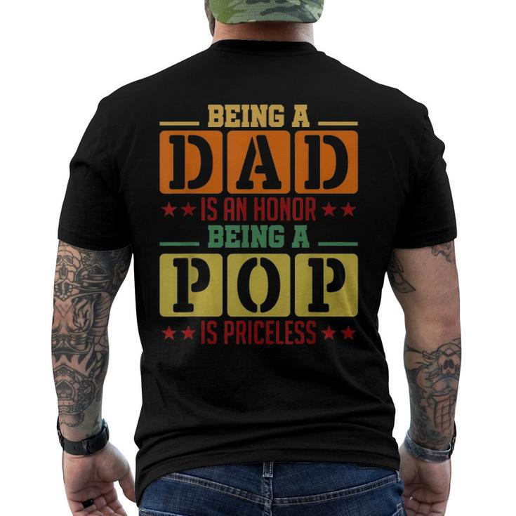 Being A Pop Is Priceless Grandpa Men's Back Print T-shirt