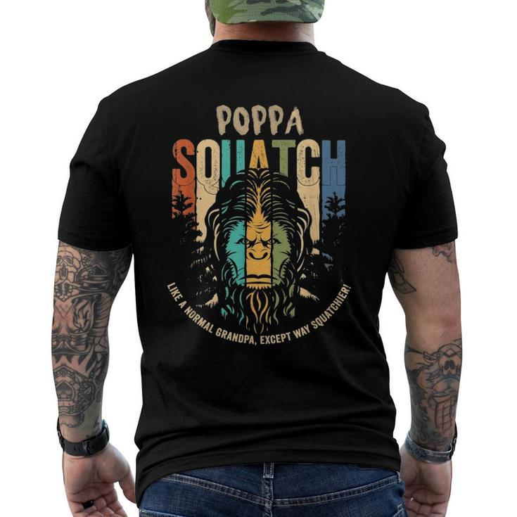 Poppa Squatch - Bigfoot Sasquatch Fathers Day Men's Back Print T-shirt