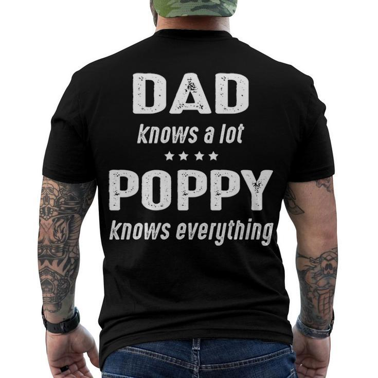 Poppy Grandpa Poppy Knows Everything Men's T-Shirt Back Print