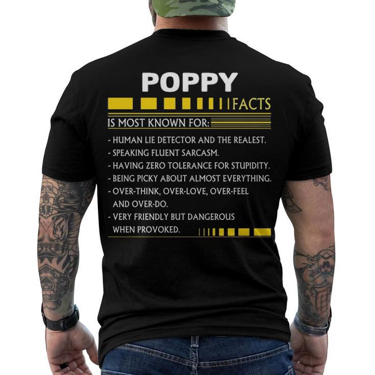 Poppy Name Poppy Facts Men's T-Shirt Back Print