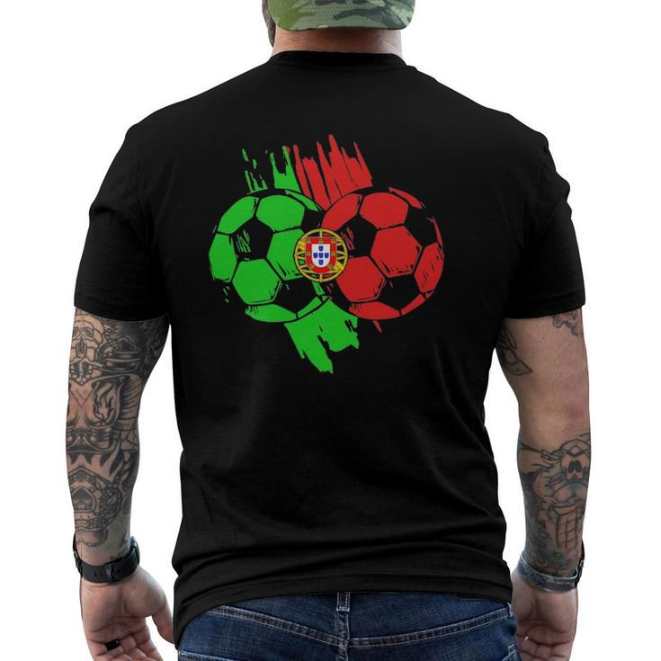 Portugal Football Ball Portuguese Soccer Team Men's Back Print T-shirt