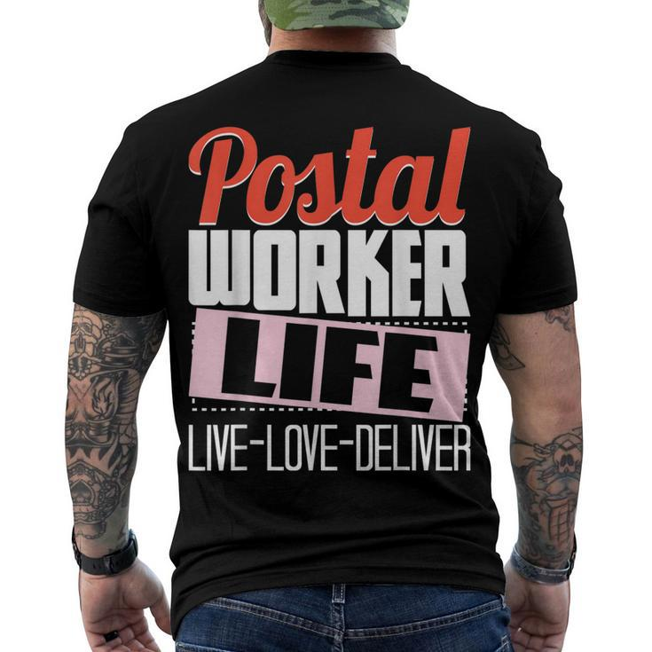Postal Worker Life - Mailman Mailwoman Postman Mail Carrier Men's T-shirt Back Print