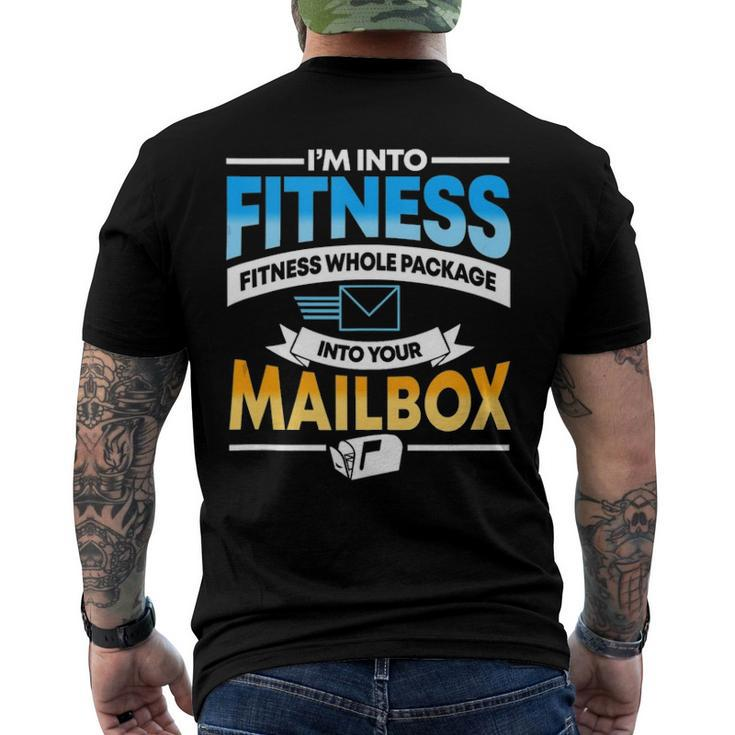 Postal Worker Mail Carrier Mailman Post Office Men's Back Print T-shirt