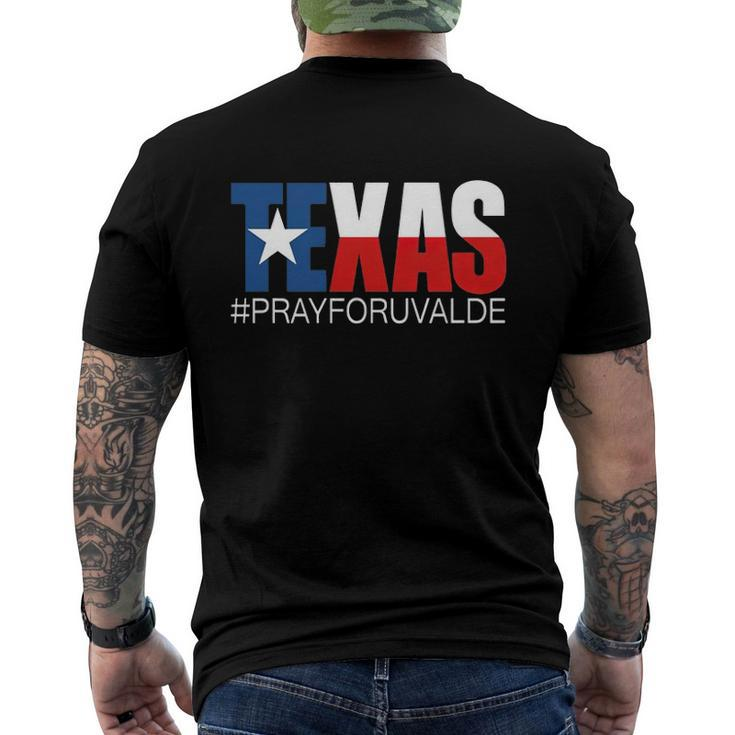 Pray For Uvalde Texas Texas Strong Prayers For Texas Gun Control Men's Back Print T-shirt