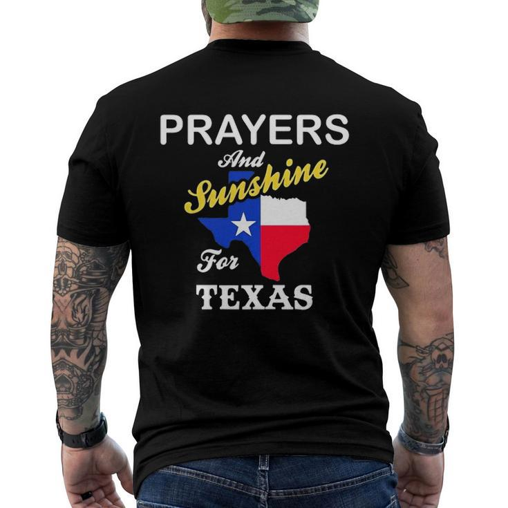 Prayers And Sunshine For Texas Pray For Uvalde Men's Back Print T-shirt