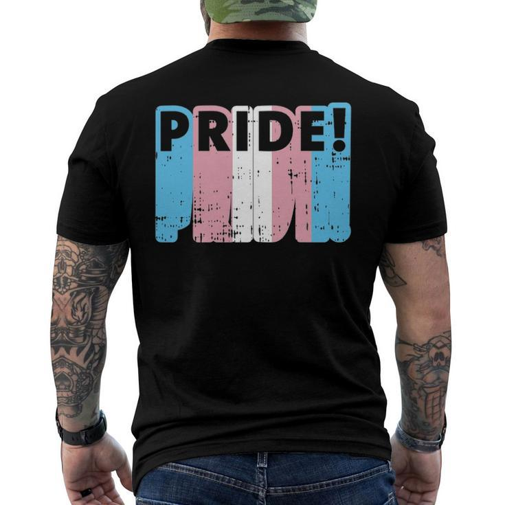 Pride Transgender Lgbt Flag Color Protest Support Men's Back Print T-shirt