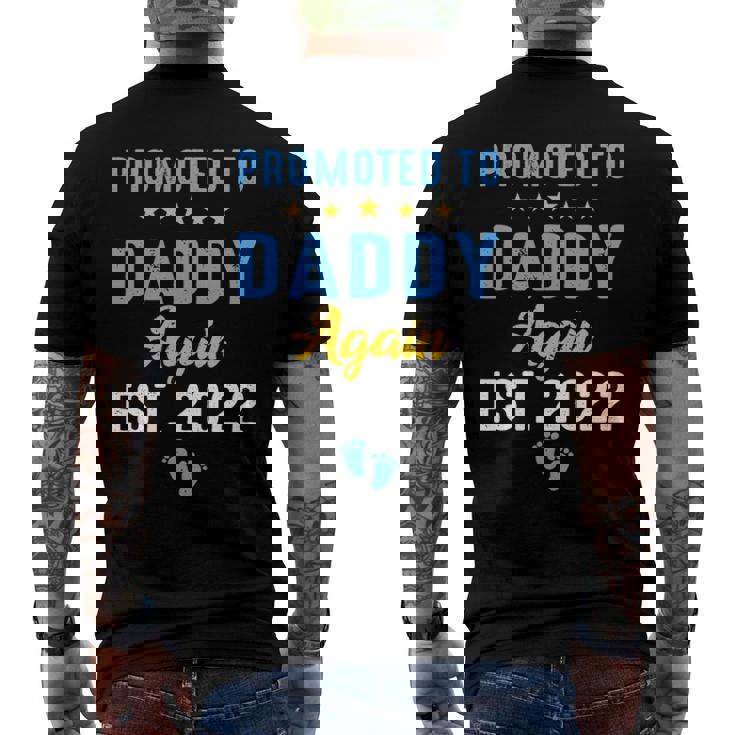 Promoted To Daddy Again 2022 Soon To Be Daddy Again Men's Back Print T-shirt