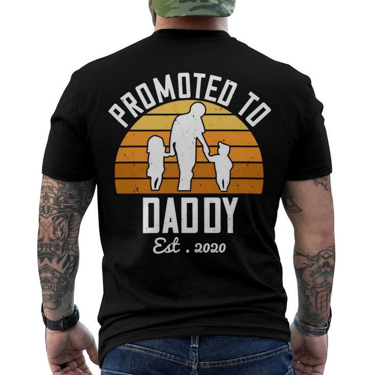 Promoted To Daddy Est  2020 Men's Crewneck Short Sleeve Back Print T-shirt