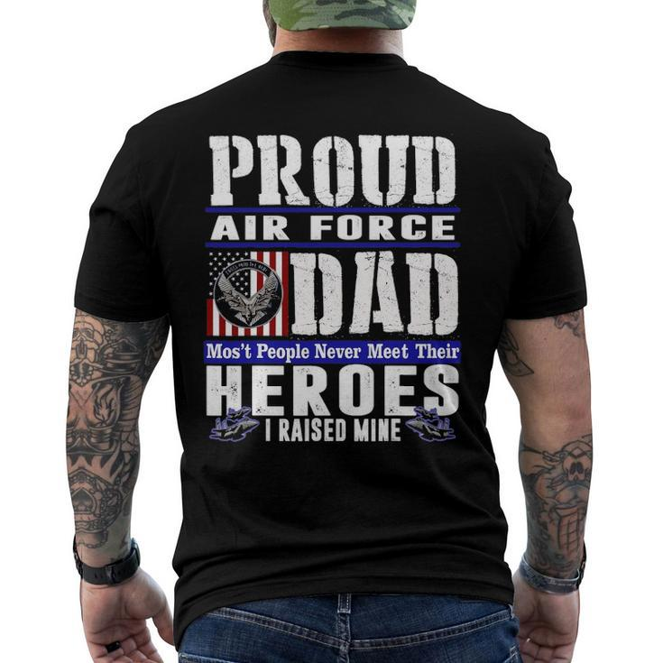 Proud Air Force Dad US Air Force Veteran Military Pride Men's Back Print T-shirt