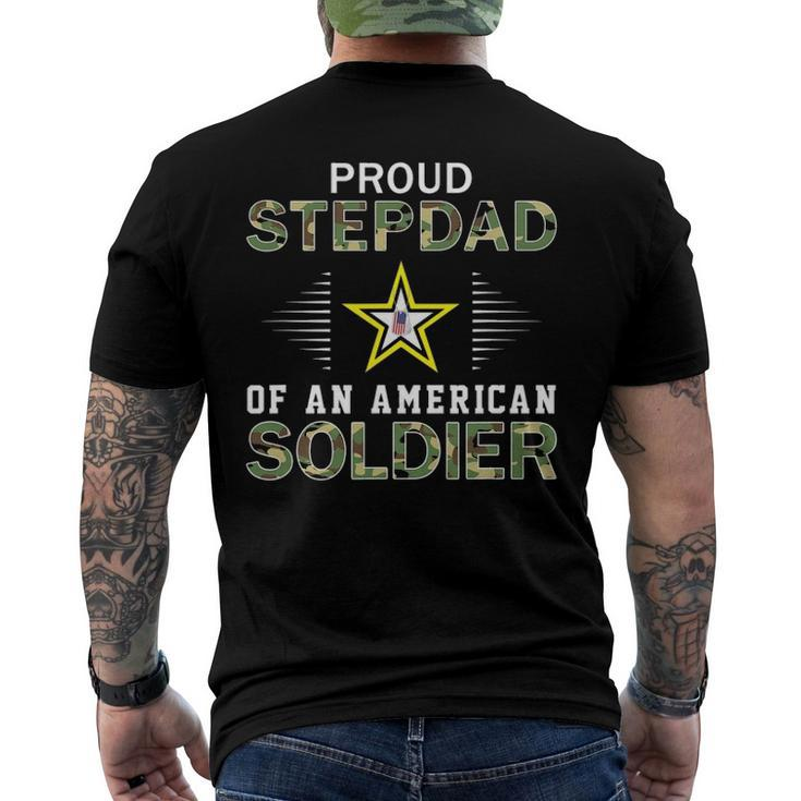 Proud Army Stepdad Of A Soldier-Proud Army Stepdad Army Men's Back Print T-shirt