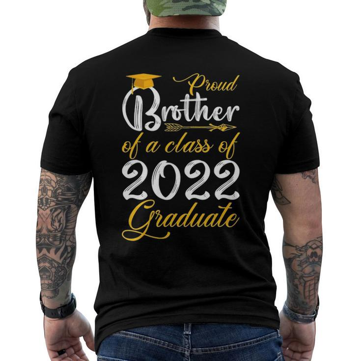 Proud Brother Of A Class Of 2022 Graduate Senior 22 Arrow Men's Back Print T-shirt