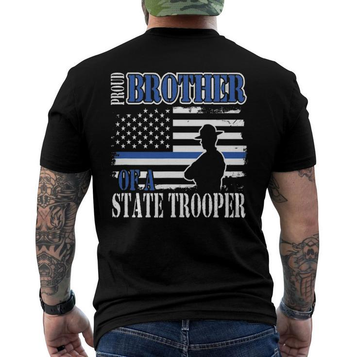 Proud Brother Of A State Police Officer Men's Back Print T-shirt