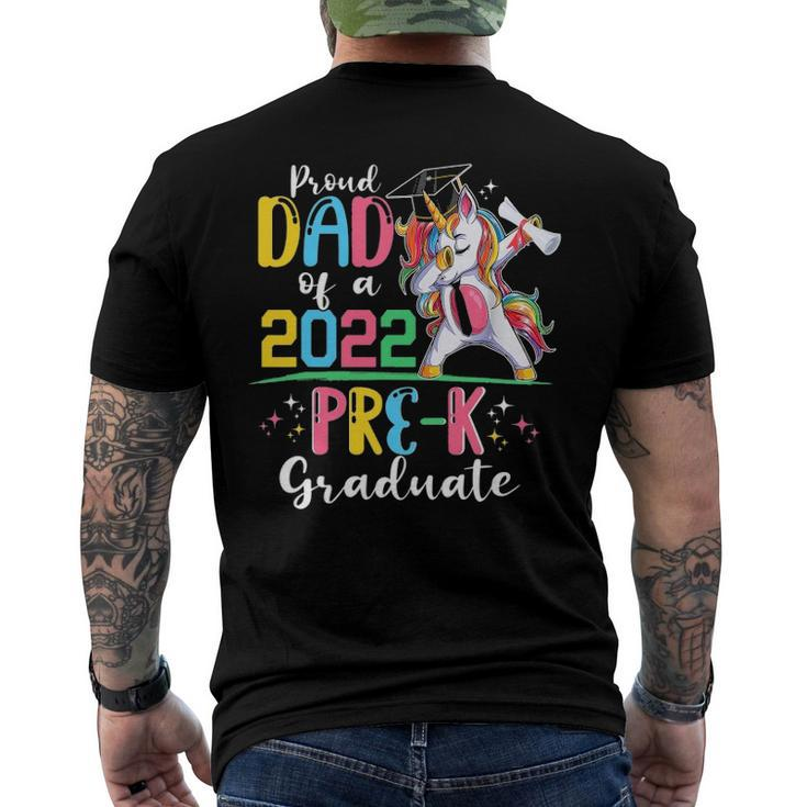 Proud Dad Of A 2022 Pre-K Graduate Unicorn Grad Senior Men's Back Print T-shirt