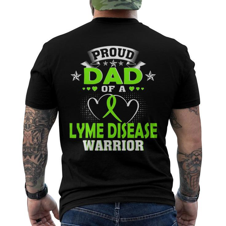 Proud Dad Of A Lyme Disease Warrior Men's Back Print T-shirt