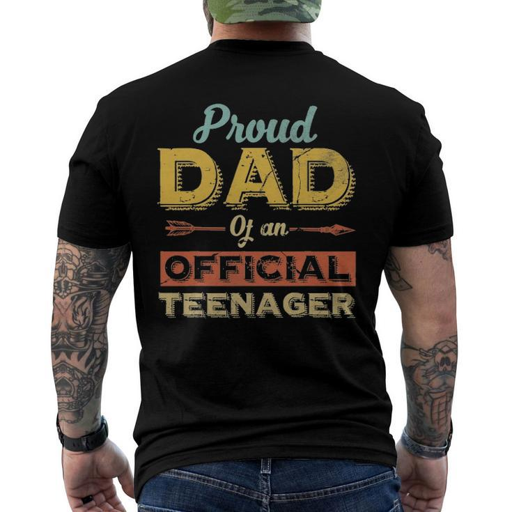 Mens Proud Dad Of An Official Teenager 13Th Birthday Son Daughter Men's Back Print T-shirt