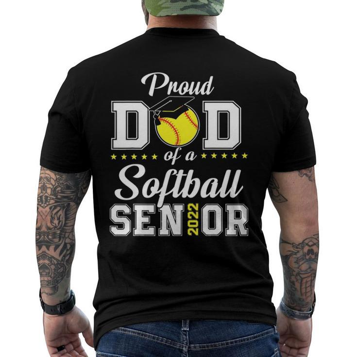 Mens Proud Dad Of A Softball Senior 2022 Class Of 2022 Men's Back Print T-shirt