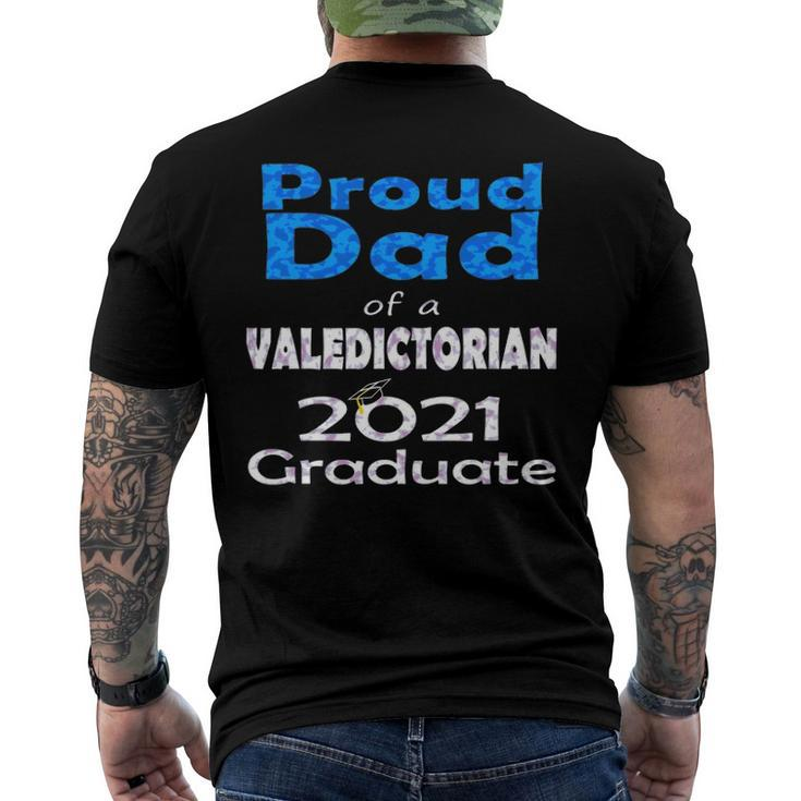 Proud Dad Valedictorian Cum Laude Class Of 2021 Graduate Men's Back Print T-shirt