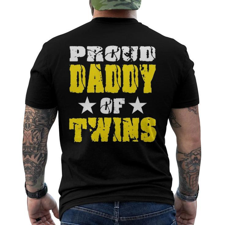 Proud Daddy Of Twins Dad Father Men's Back Print T-shirt