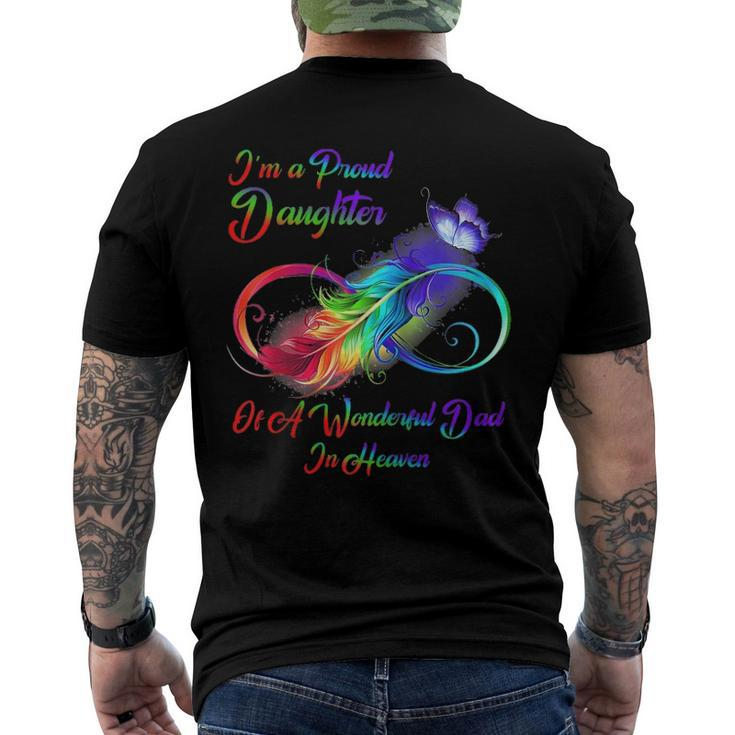 Im A Proud Daughter Of A Wonderful Dad In Heaven Raglan Baseball Men's Back Print T-shirt