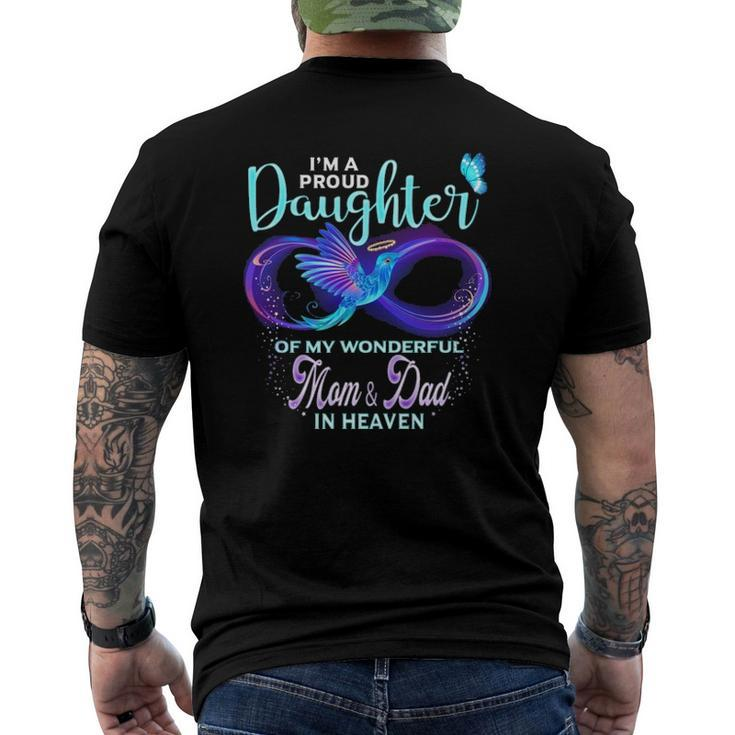 Im A Proud Daughter Of My Wonderful Mom & Dad In Heaven Men's Back Print T-shirt