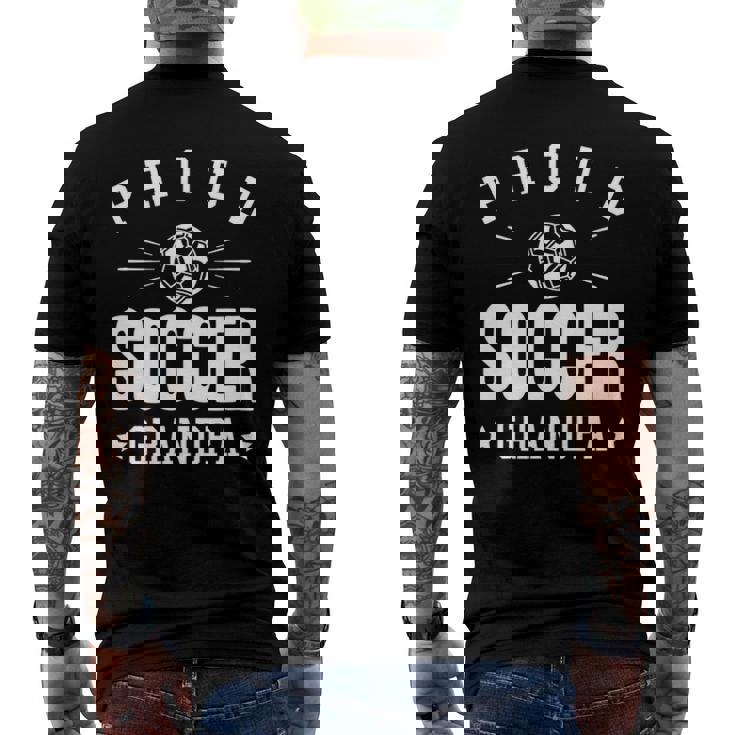 Mens Proud Soccer Grandpa Men's Back Print T-shirt