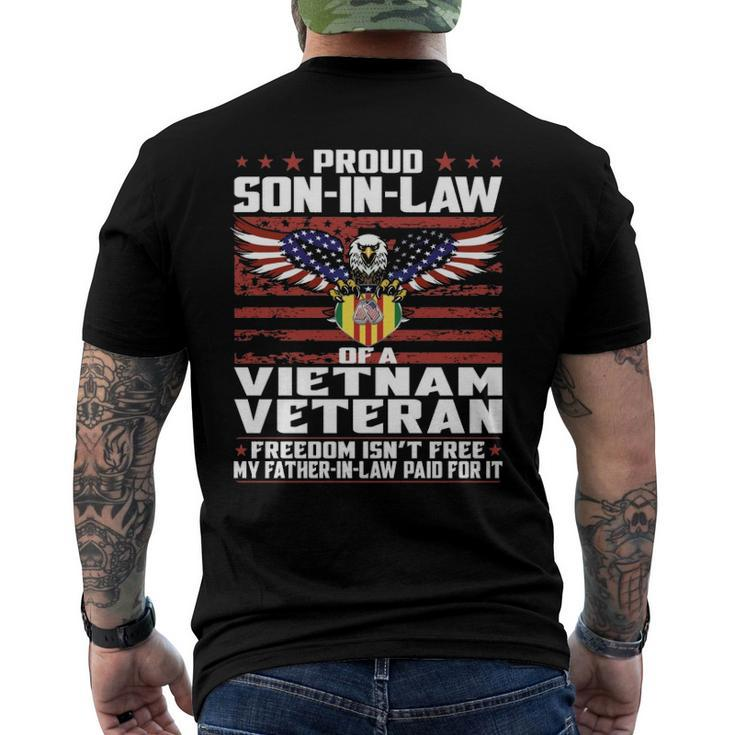 Proud Son In Law Of A Vietnam Veteran Patriotic Men's Back Print T-shirt