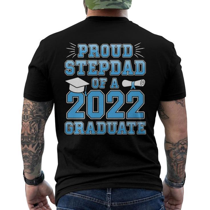 Mens Proud Stepdad Of A 2022 Graduate Stepfather Graduation Party Men's Back Print T-shirt