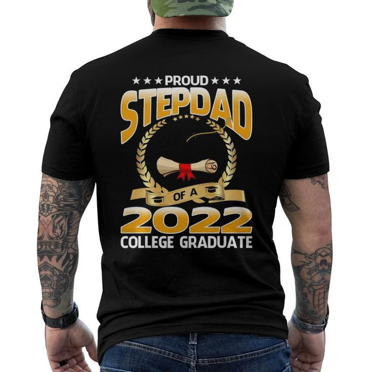 Proud Stepdad Of A 2022 College Graduate Graduation Men's Crewneck Short Sleeve Back Print T-shirt