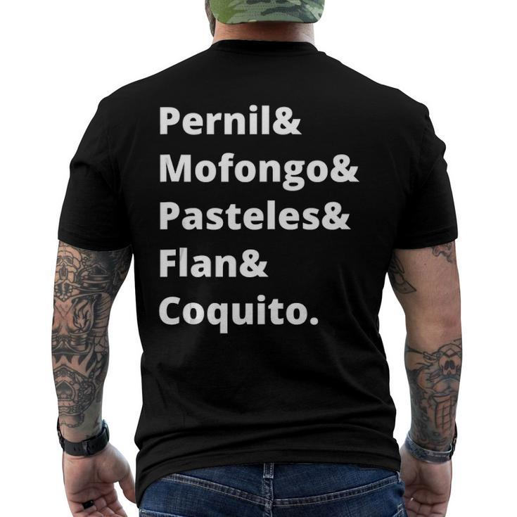 Puerto Rican Foodie Cuisine Food Puerto Rico Pride Men's Back Print T-shirt