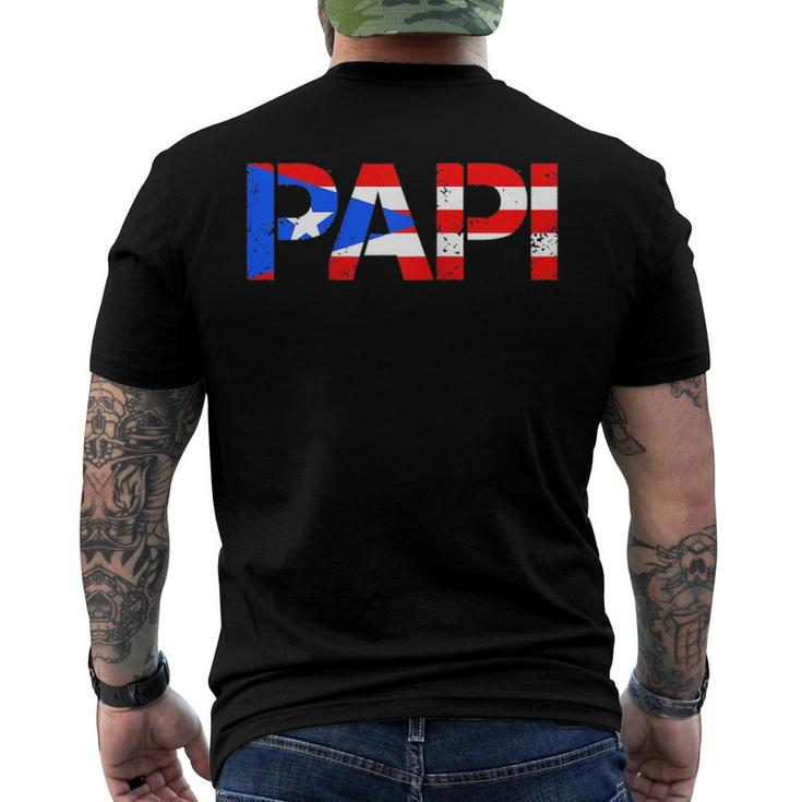 Mens Puerto Rico Flag Fathers Day Patriotic Puerto Rican Pride Raglan Baseball Tee Men's Back Print T-shirt