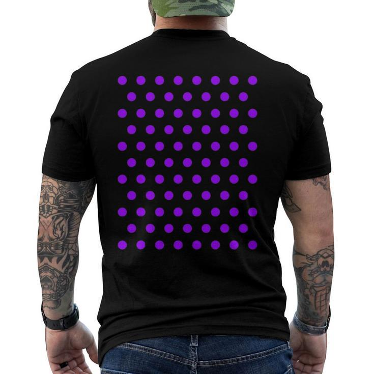 Purple And White Polka Dots Men's Back Print T-shirt