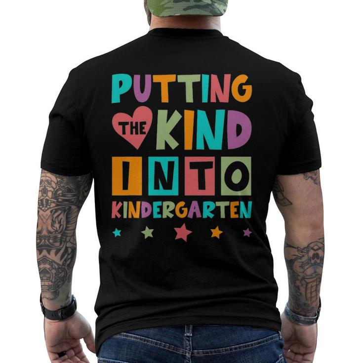 Putting The Kind Into Kindergarten Education Men's Back Print T-shirt
