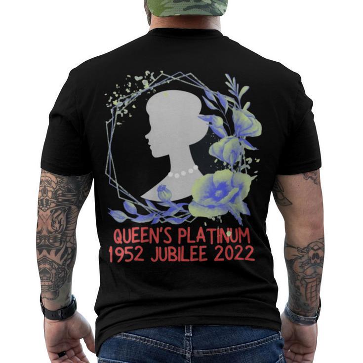 Queen Platinum Jubilee  Men's Crewneck Short Sleeve Back Print T-shirt