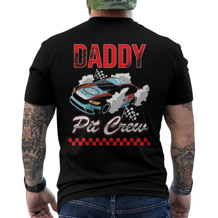 Race Car Birthday Party Racing Family Daddy Pit Crew Men's Back Print T-shirt