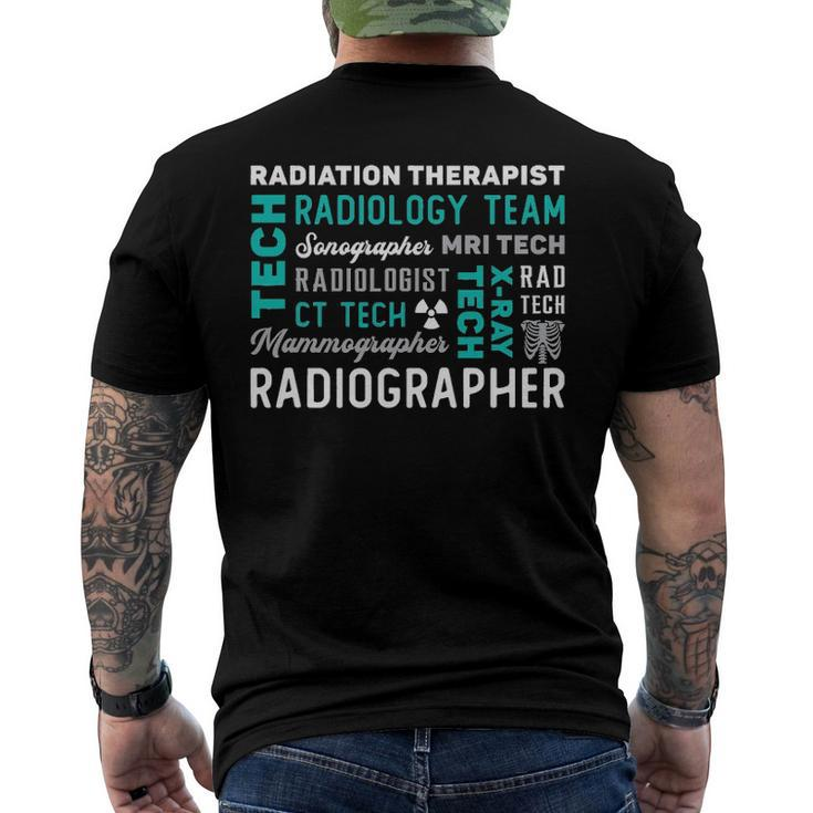 Radiation Therapist Radiographer Rad Radiology Xray Tech Men's Back Print T-shirt