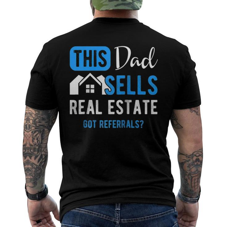 Real Estate Agent Men Dad Realtor Raglan Baseball Men's Back Print T-shirt