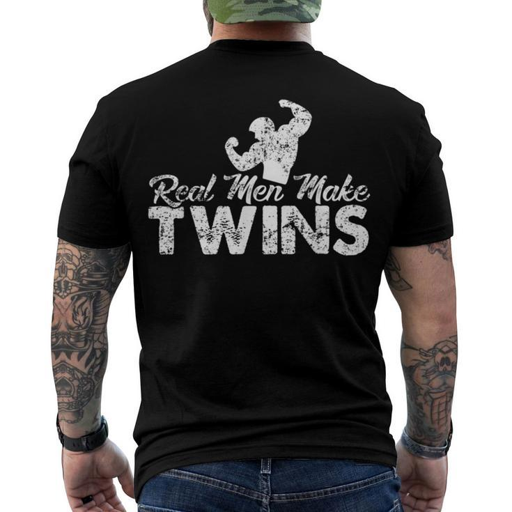 Real Men Make Twins Men's Crewneck Short Sleeve Back Print T-shirt