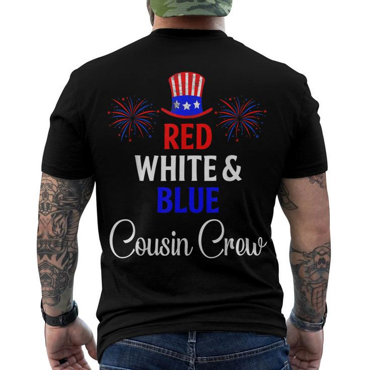 Red White & Blue Cousin Crew 4Th Of July Firework Matching Men's T-shirt Back Print
